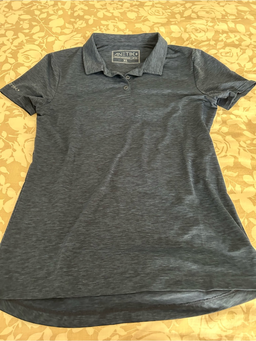 Anetik Heathered Navy Polo Shirt